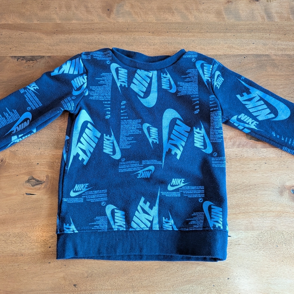 Nike Blue Logo Long Sleeve Shirt